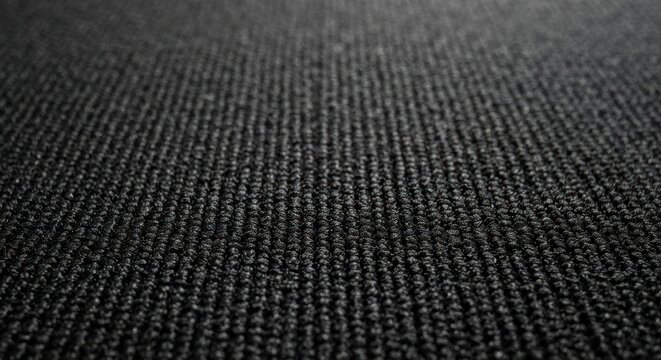 Close-up view of textured, dark, woven surface