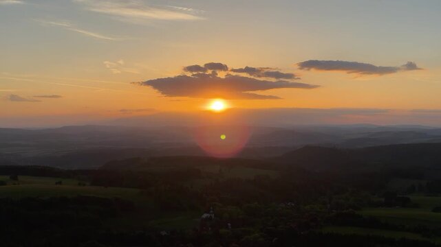 sunset in the mountains