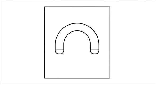 Simple Archway, Abstract Geometric Shape, Minimalist Design Element