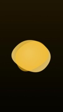 Minimalist Yellow Liquid Blob Morphing Animation Loop on Black Background