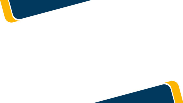 Background white with blue yellow rounded rectangles. Vector can be used for banners, posters, power points, certificates, templates, slides, etc.