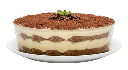 Classic Italian tiramisu dessert in glass dish © shuphanida