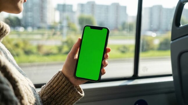 Video of green screen mobile frame