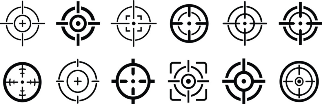 target crosshair reticle collection scope and sight icons