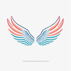 Obraz premium Stylized Wings Logo