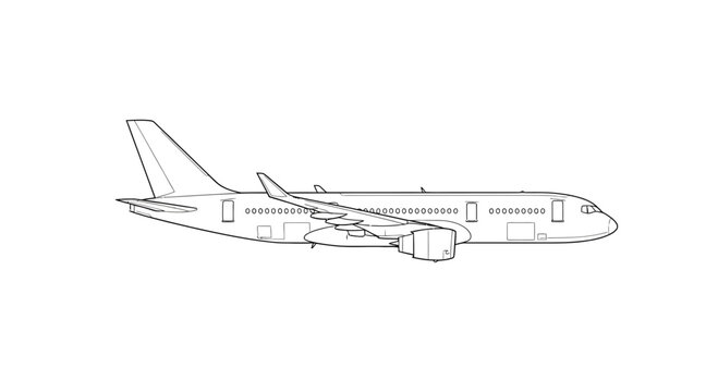 Airplane Commercial Jet Transport Vehicle.