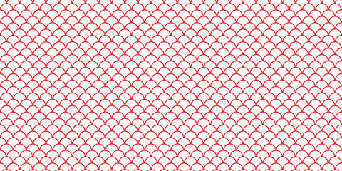 simple red fish scale pattern for banner poster background. © kowsar