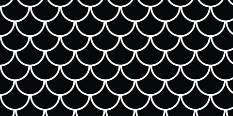 simple white fish scale pattern on dark for banner poster background. © kowsar
