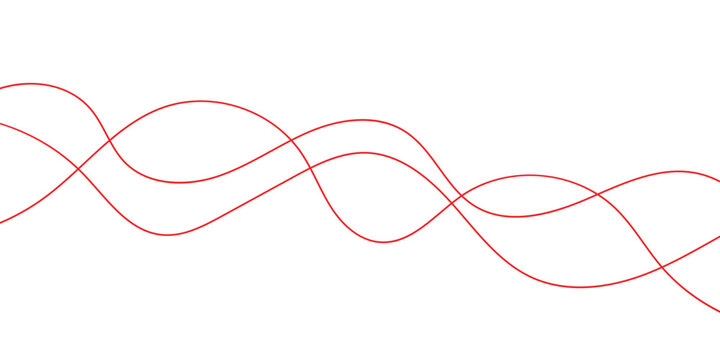 simple red three wave line design for banner poster background.
