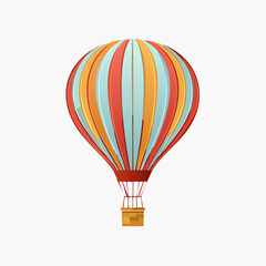Fototapeta premium Colorful Hot Air Balloon Illustration