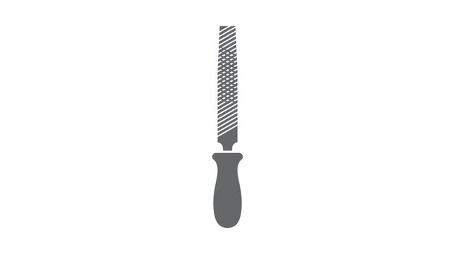 Close-up of a rasp tool on a white background, metal file for woodworking and metalworking