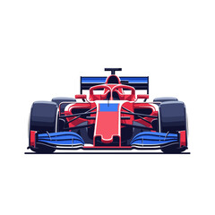 Obraz premium Red Formula Racing Car Illustration on White Background