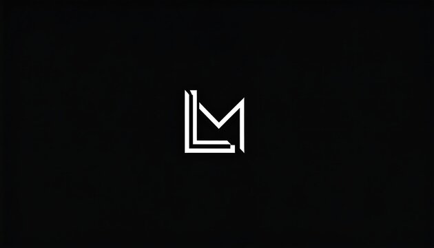 A black and white image with a white logo