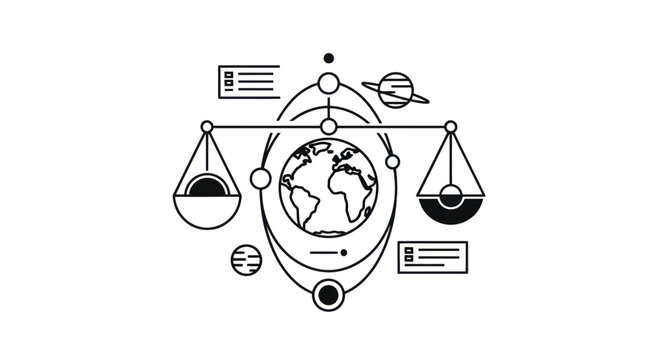 Cosmic Balance Scale Weighing Earth and Planets, Global Equilibrium Concept
