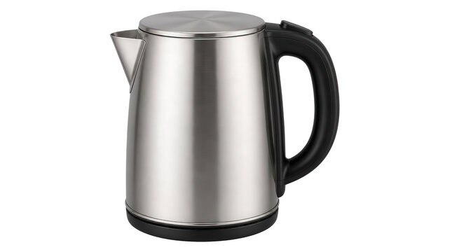 Modern Stainless Steel Electric Kettle Isolated