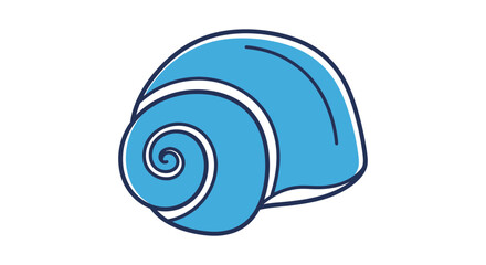 Blue snail shell close up view. © Anti