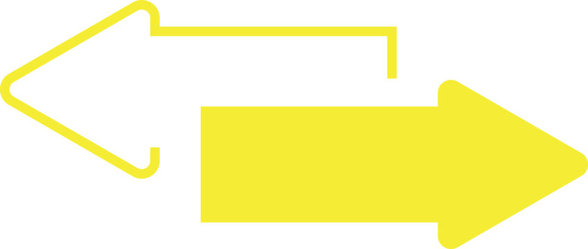 Yellow bidirectional arrows pointing left and right with overlapping