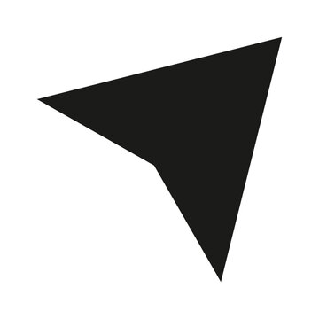 Minimalist Black Triangle Shape on White Background Abstract Design