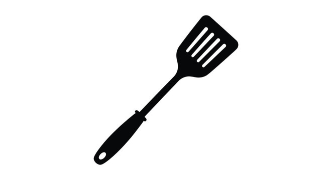 kitchen spatula silhouette on a white background