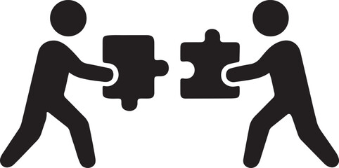 Fototapeta premium Business Collaboration and Problem Solving Pictogram Partnership Icon