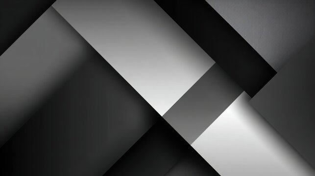 Striking monochrome geometric abstract pattern with layered planes and sharp angles, perfect for modern design backgrounds.