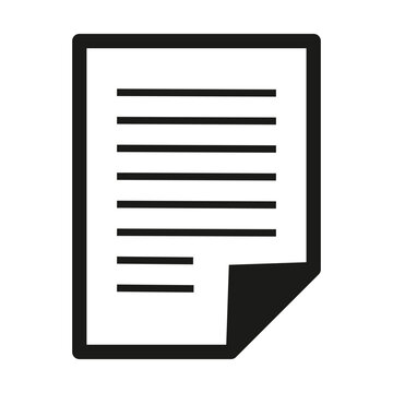 Blank Document Icon on Minimalist White Background with Shadow
