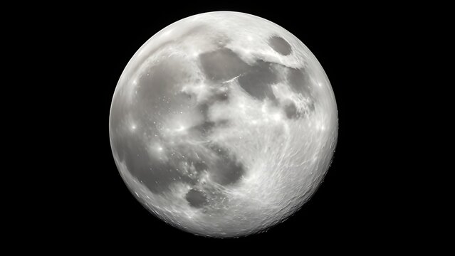 Detailed lunar surface showcasing craters and textures against the darkness of space.
