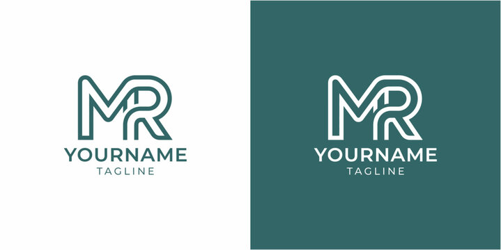 Logo design with MR initials.