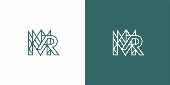 Monogram logo design with MVR letters.