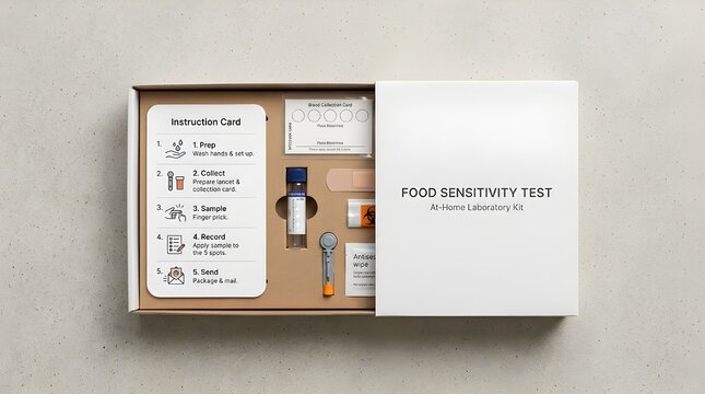 Home Food Sensitivity and Allergy Testing Kit with Medical Supplies