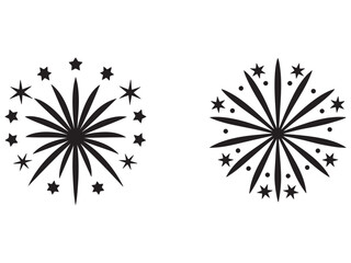 Obraz premium starburst explosion icons with stars and dots on white background starburst icons