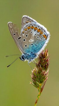 A butterfly perched on a plant