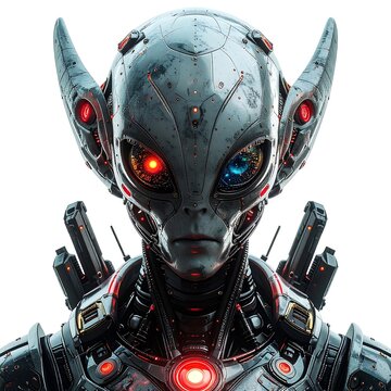 Robotic Alien Space Creature Portrait.