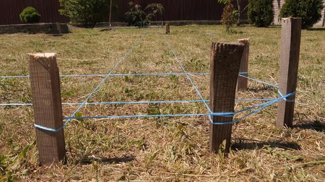 marking for digging a house foundation