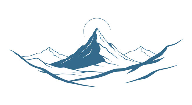 Mountain peak landscape scenic view high.