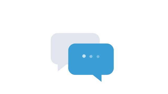 Animated speech bubbles for online messaging and communication