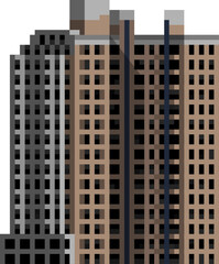 Vector isometric building for city planning and game asset (Traditional Brick Apartment Style B) © YuSheng