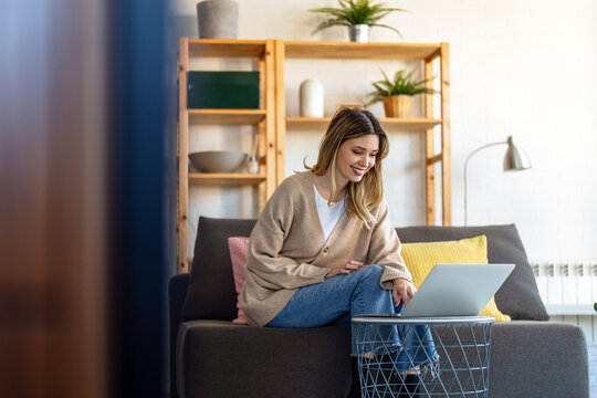 Success woman freelancer is working on a new project on laptop. Work business people concept.