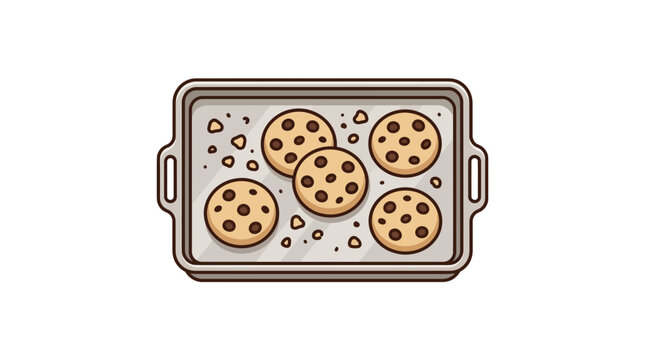 Chocolate Chip Cookies on Baking Sheet - Freshly Baked Sweet Treats