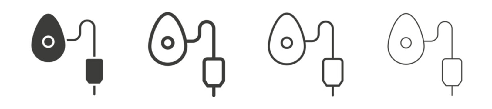 Anesthesia icon collection on white background