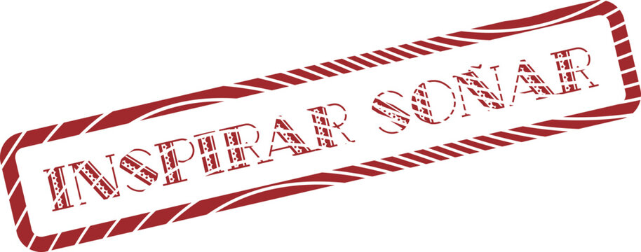 Inspire Dream Red Stamp Promoting Aspiration, Imagination, and Personal Ambitions