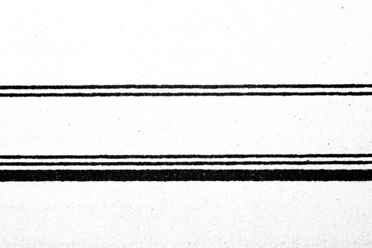 Authentic scanned print texture with parallel black ink frame lines, toner grain and analog reproduction artifacts isolated on transparent background