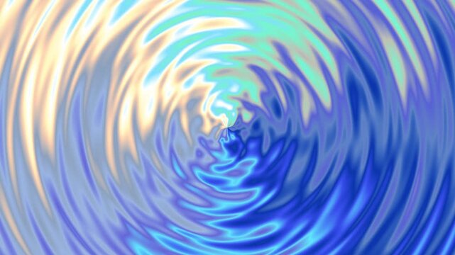 Fluid vortex abstract background seamless loop. Hypnotic radial liquid swirl.