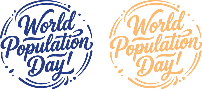 World population day awareness logos