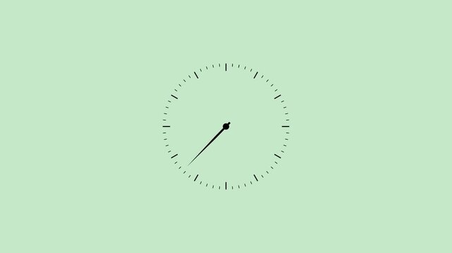 Clock spinning, watch animation on white color background . analog clock icon animation