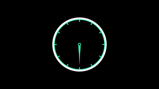 clock icon wall clock isolated on black background. analog clock