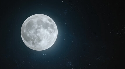 Obraz premium full moon in the night, copy space 