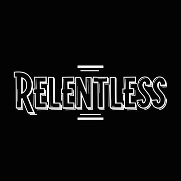 Relentless typography text logo word.