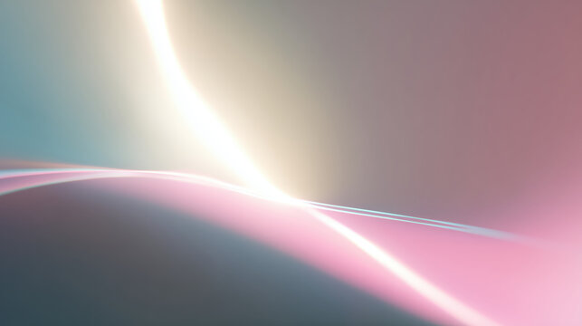 Soft abstract gradient background with glowing waves and smooth lines, futuristic light effect