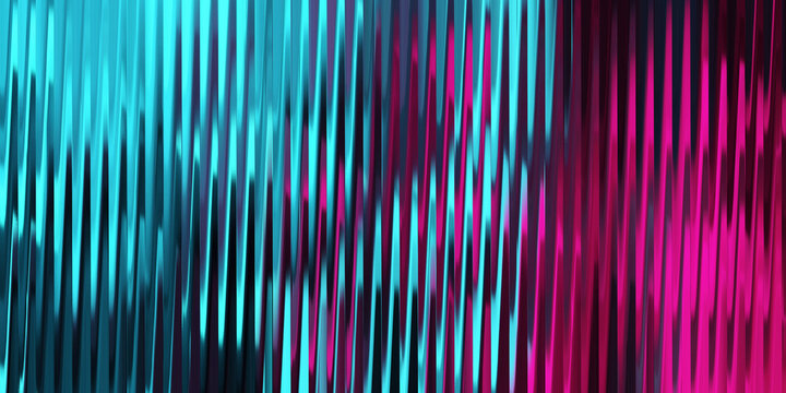 Abstract background featuring vertical iridescent light streaks with vibrant cyan and magenta colors.